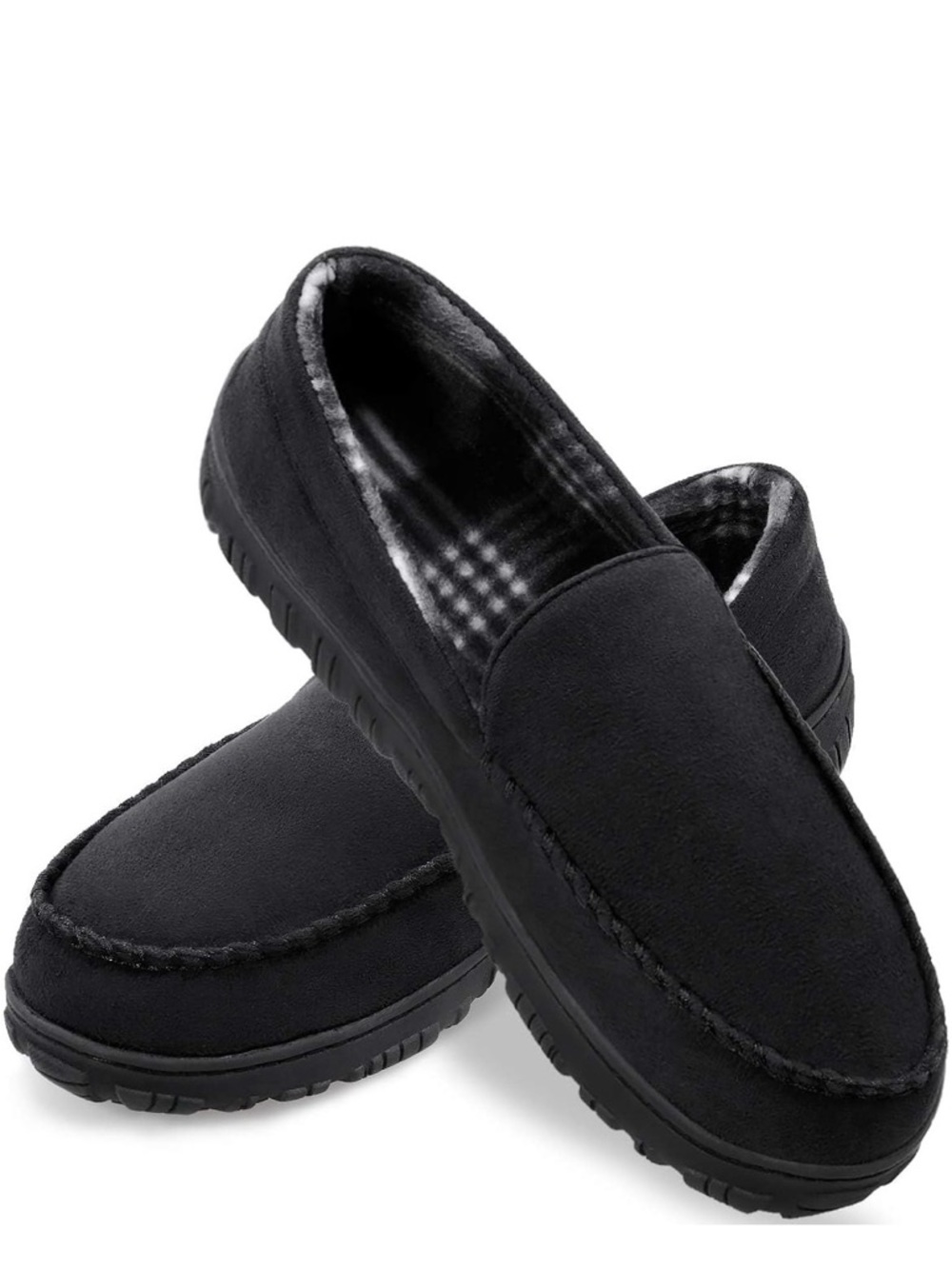 Shoeslocker Men's Microsuede Moccasin Memory Foam House Slippers Size 10